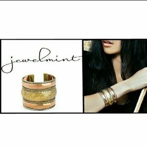 Jewelmint Gold Copper Boho Wide XL Rosie Cuff NEW + Gift Box